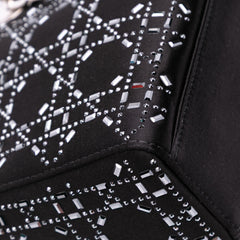 Mini Satin Cannage Strass Crystal Embellished Lady Dior
