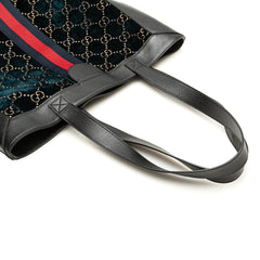 Large GG Velvet Web Ophidia Tote