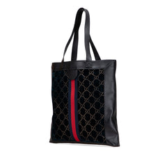 Large GG Velvet Web Ophidia Tote