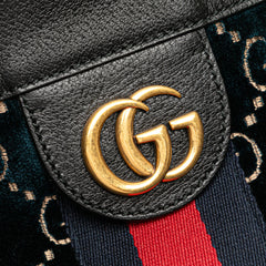 Large GG Velvet Web Ophidia Tote