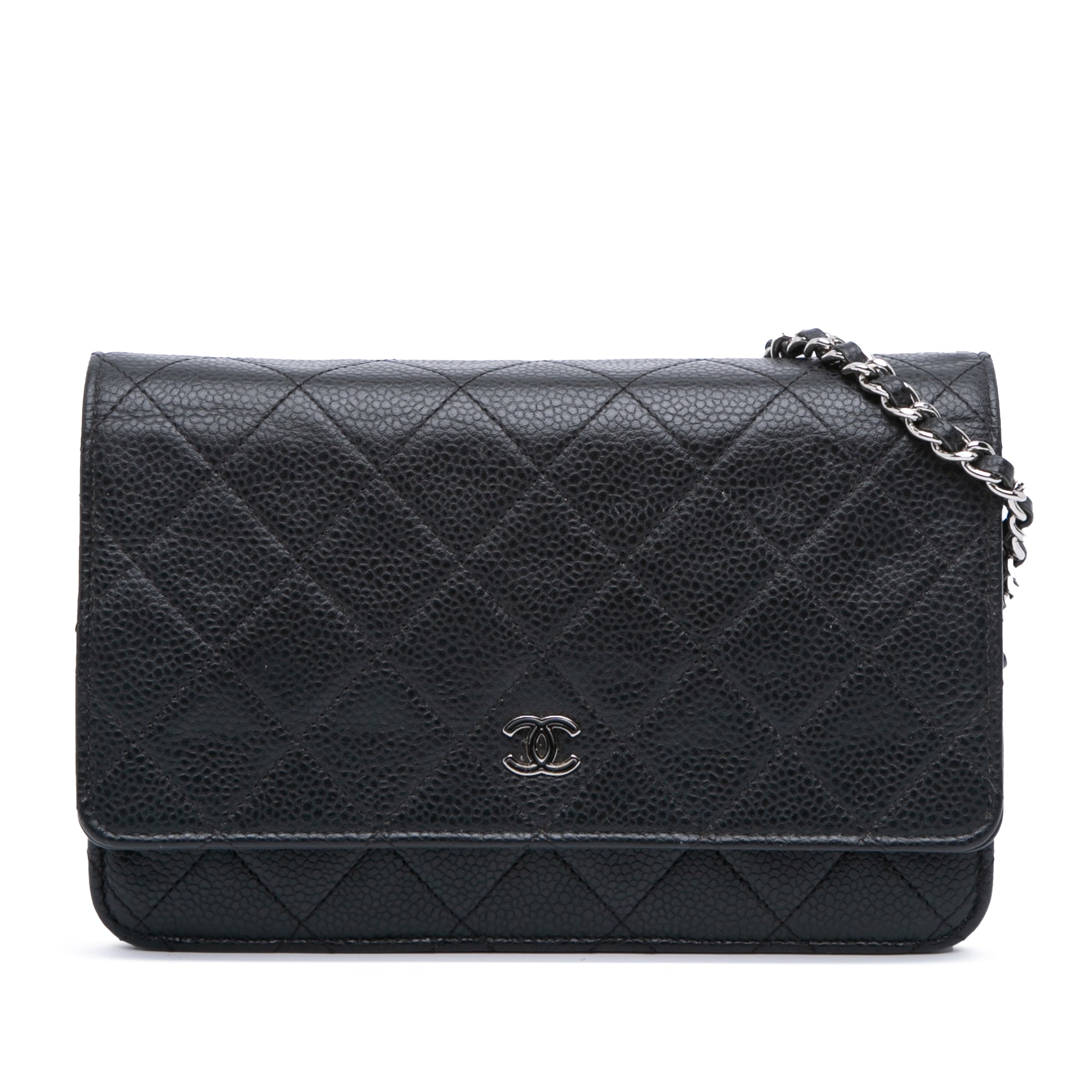 CC Quilted Caviar Wallet on Chain