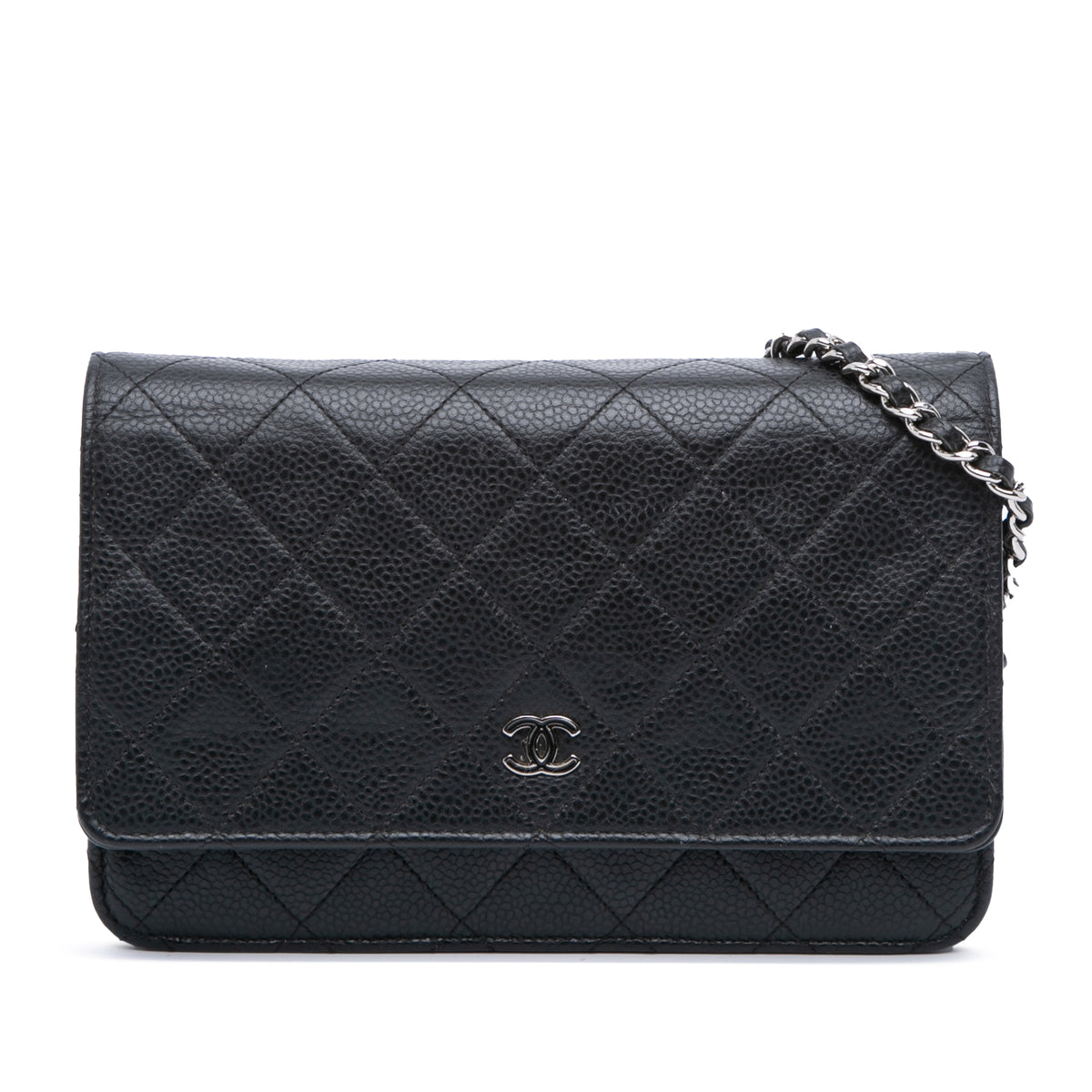 CC Quilted Caviar Wallet on Chain