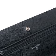 CC Quilted Caviar Wallet on Chain