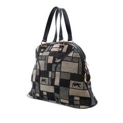 Oversized Wool Patchwork Muse Handbag
