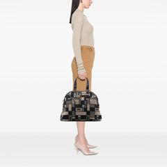 Oversized Wool Patchwork Muse Handbag