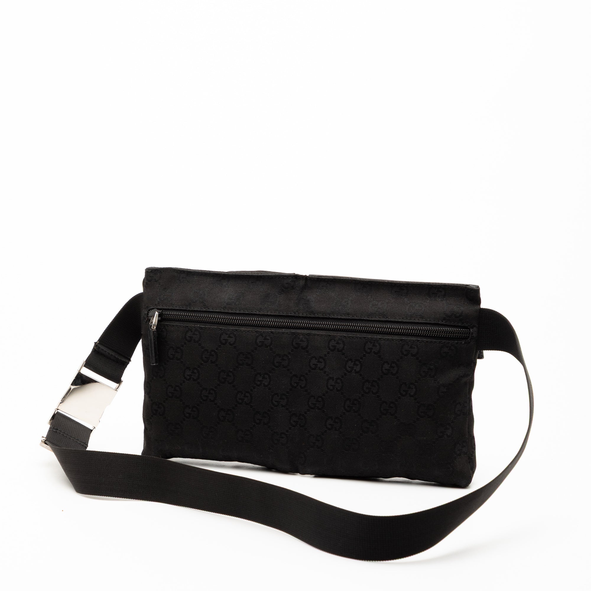 GG Canvas Double Pocket Belt Bag