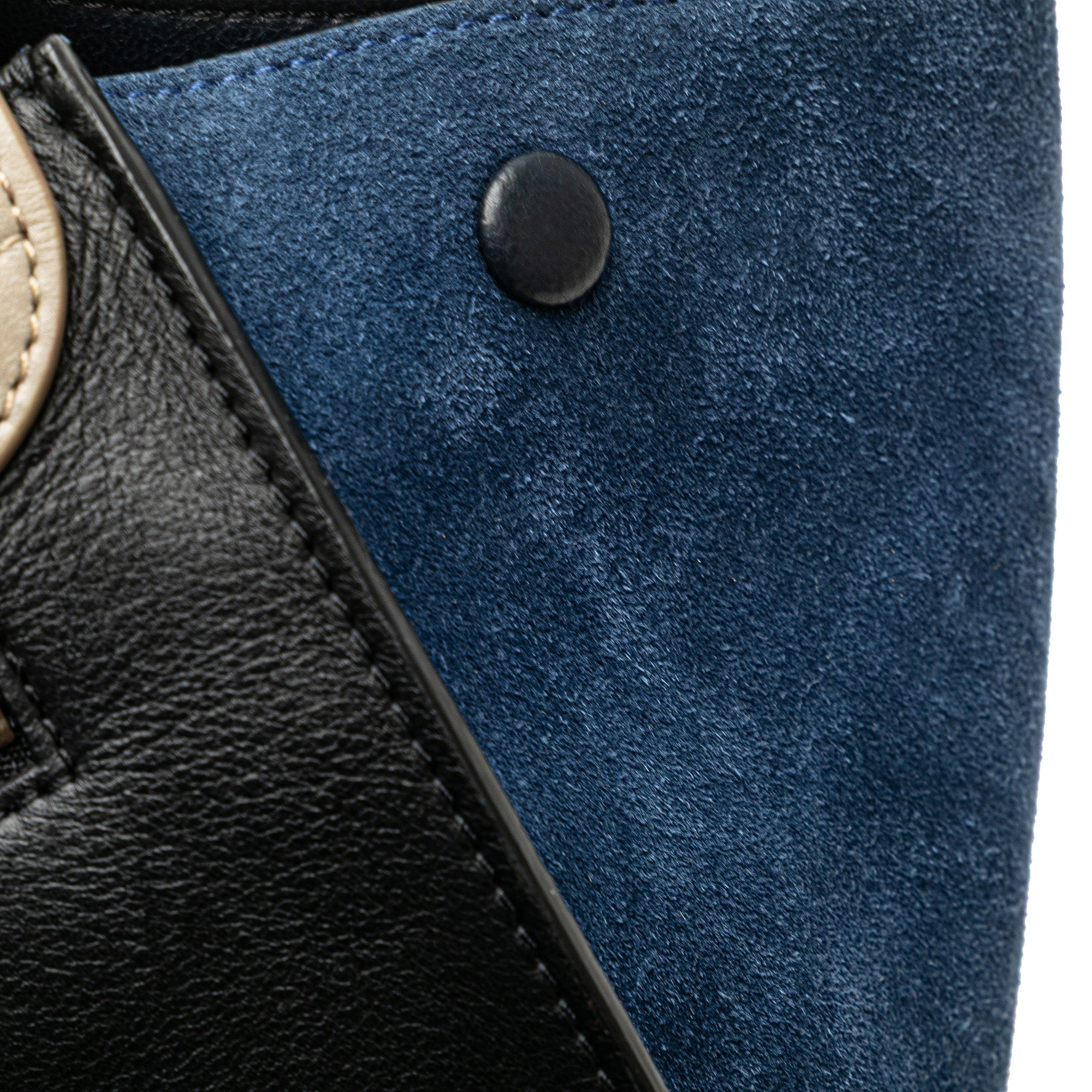 Medium Tricolor Calfskin and Suede Trapeze Satchel