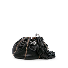 Mini Lambskin and Satin Reversible Sac Cordon