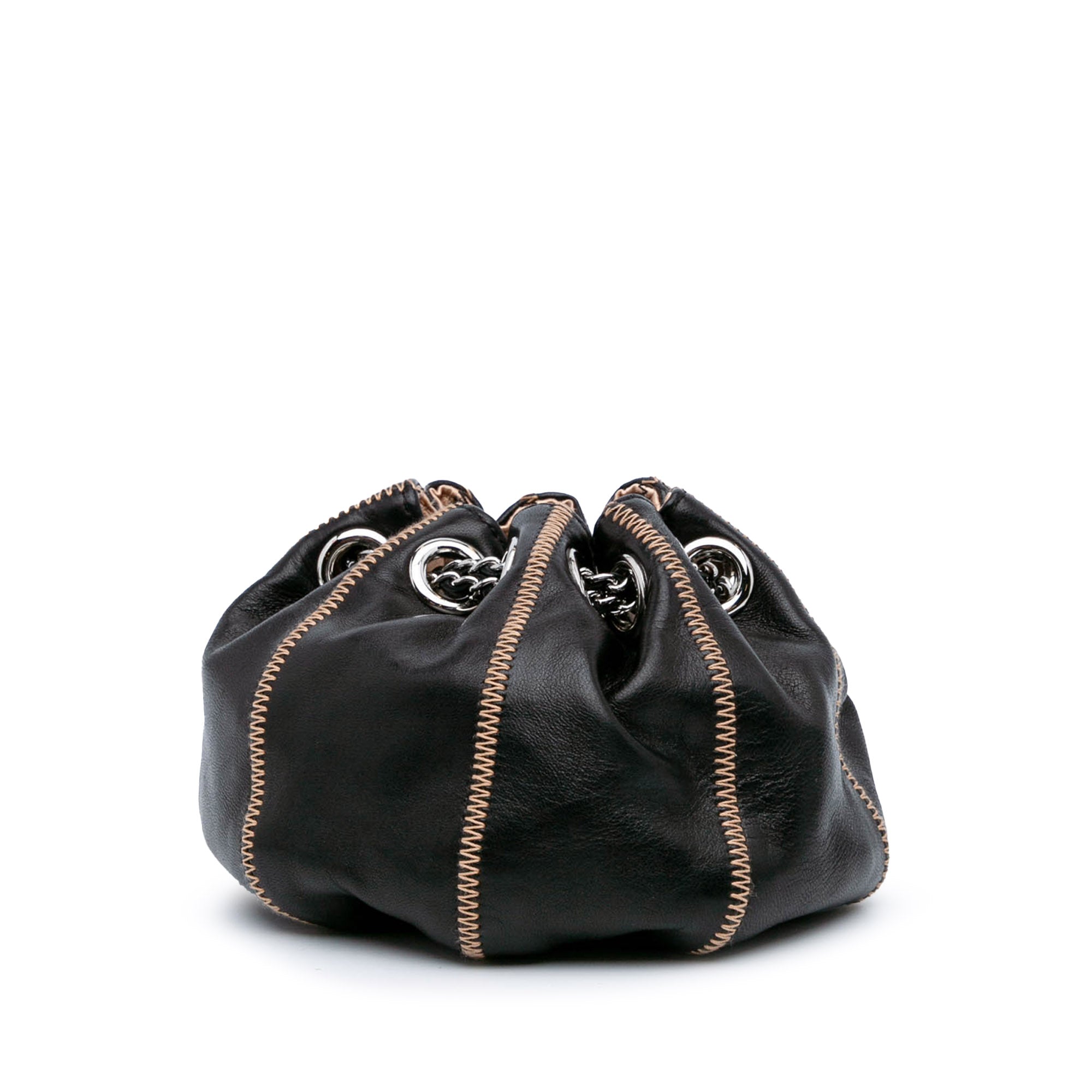 Mini Lambskin and Satin Reversible Sac Cordon