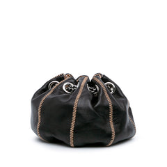 Mini Lambskin and Satin Reversible Sac Cordon