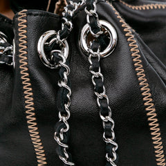 Mini Lambskin and Satin Reversible Sac Cordon
