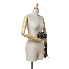 Mini Lambskin and Satin Reversible Sac Cordon