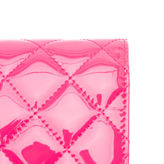 CC Quilted Patent Wallet on Chain