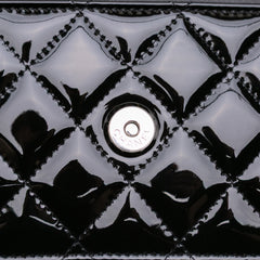 CC Quilted Patent Wallet on Chain