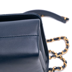 CC Quilted Lambskin Triple Pearl Chain Flap