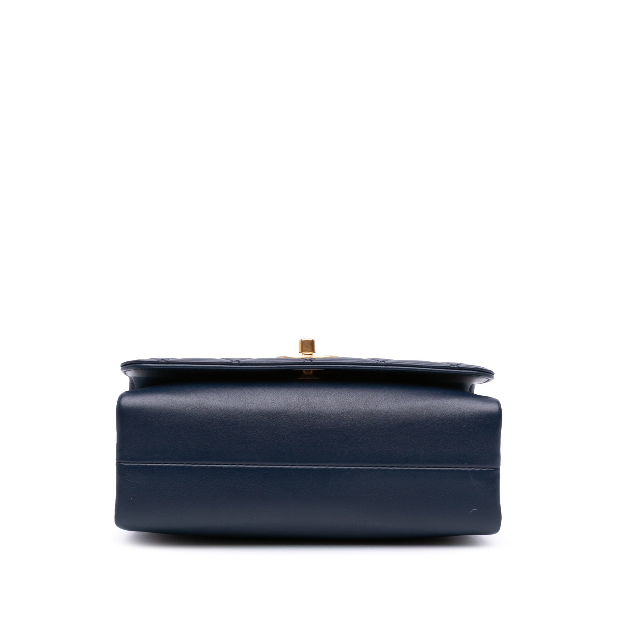 CC Quilted Lambskin Triple Pearl Chain Flap