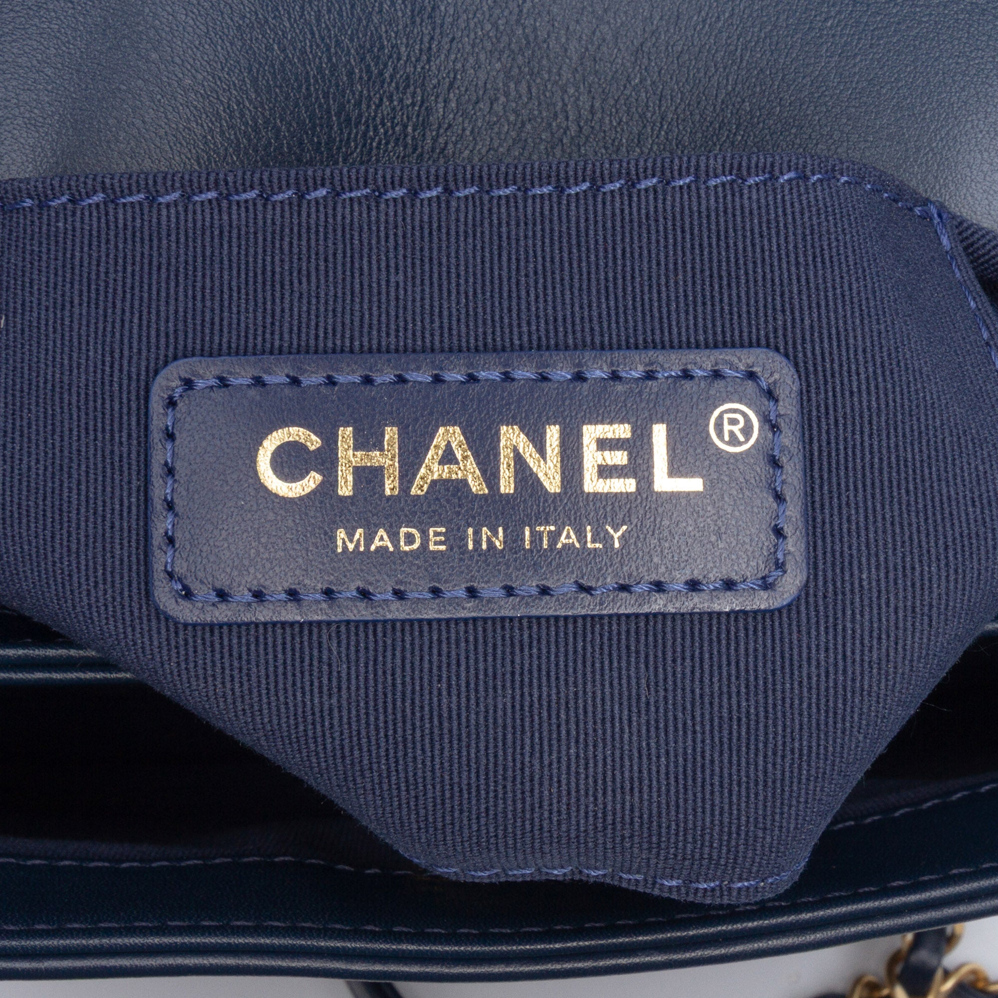 CC Quilted Lambskin Triple Pearl Chain Flap