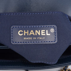 CC Quilted Lambskin Triple Pearl Chain Flap