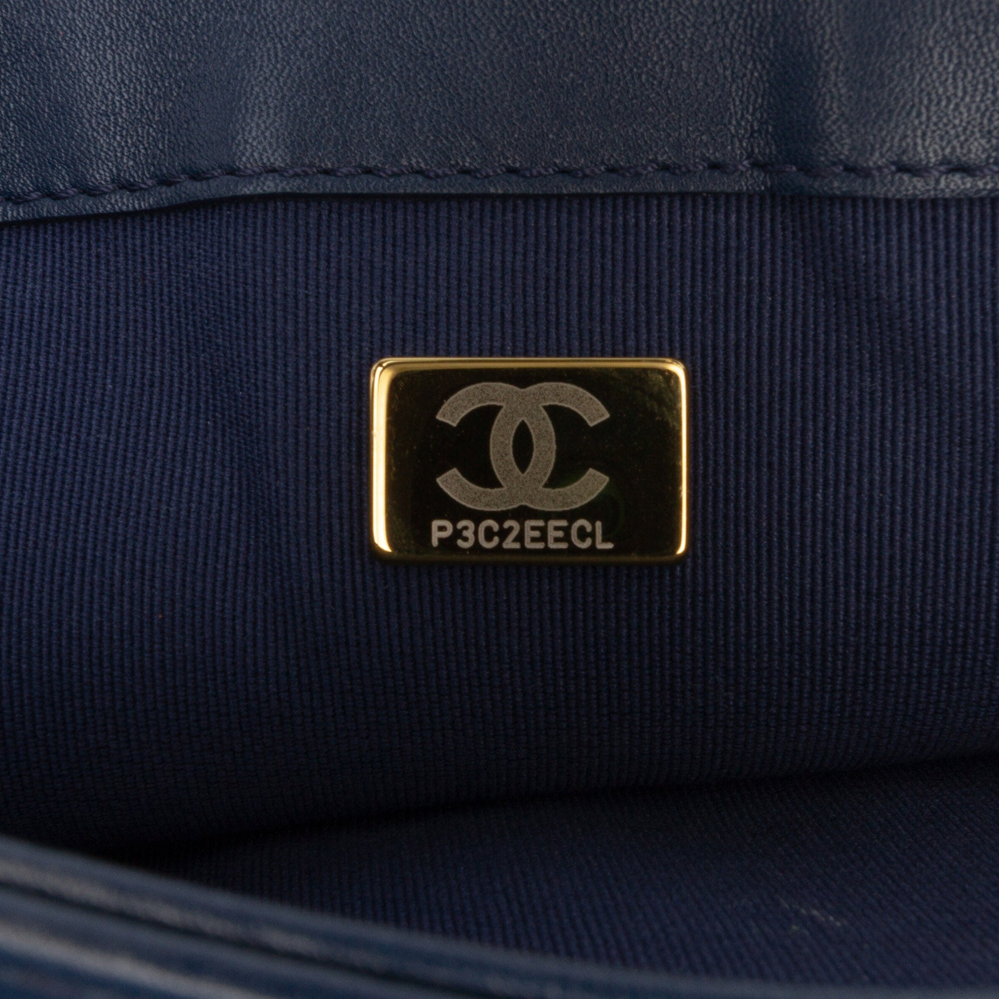 CC Quilted Lambskin Triple Pearl Chain Flap