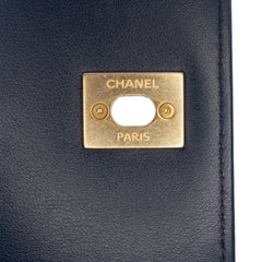 CC Quilted Lambskin Triple Pearl Chain Flap