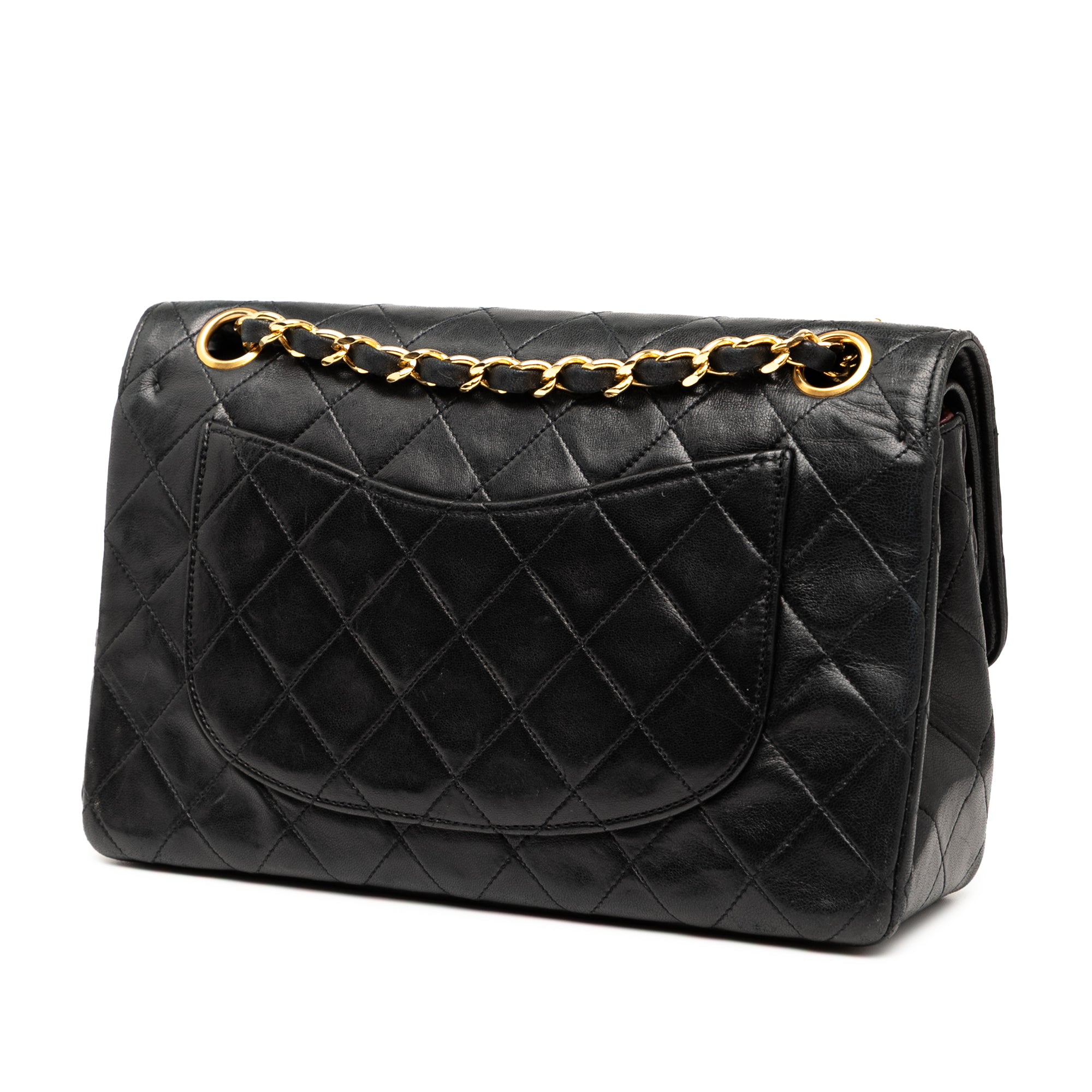 Small CC Quilted Lambskin Double Flap