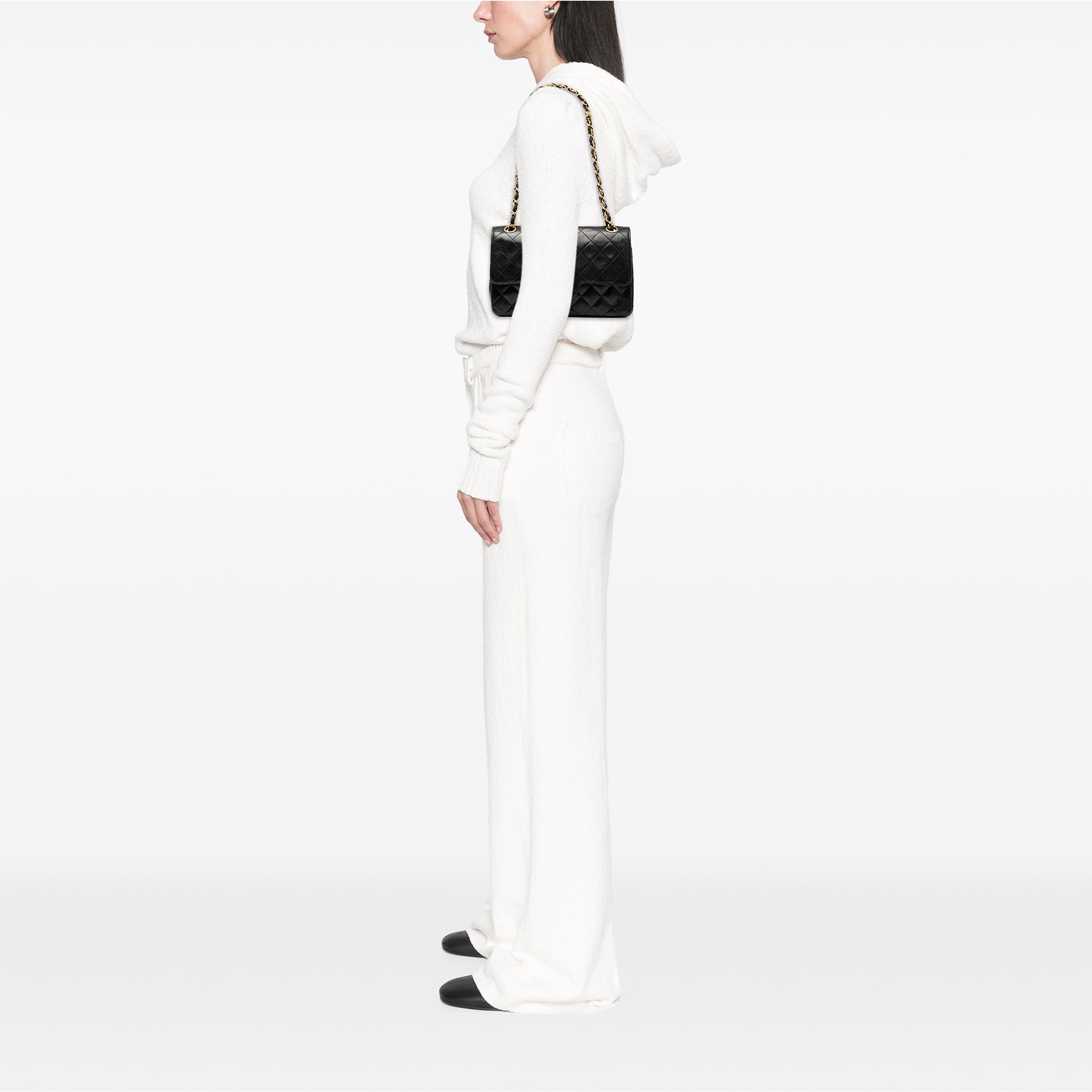 Small CC Quilted Lambskin Double Flap