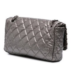 Medium Quilted Metallic Aged Calfskin Chain Me Flap