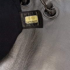Medium Quilted Metallic Aged Calfskin Chain Me Flap