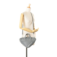 Medium Leather Triangle Duffle Bag