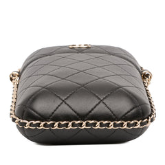 CC Quilted Lambskin Chain Around Phone Holder