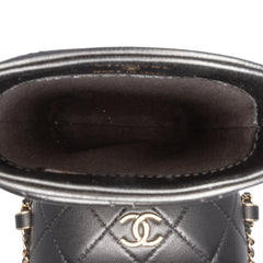 CC Quilted Lambskin Chain Around Phone Holder