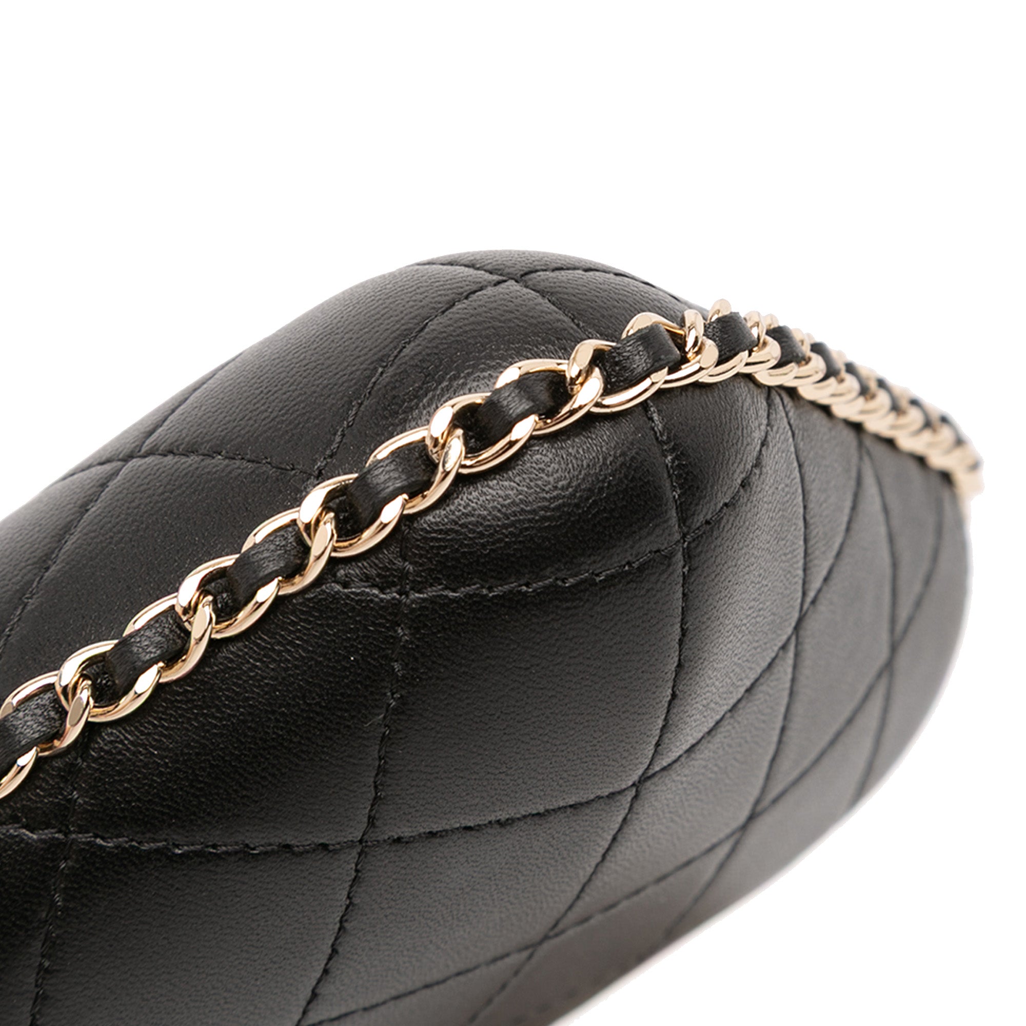 CC Quilted Lambskin Chain Around Phone Holder