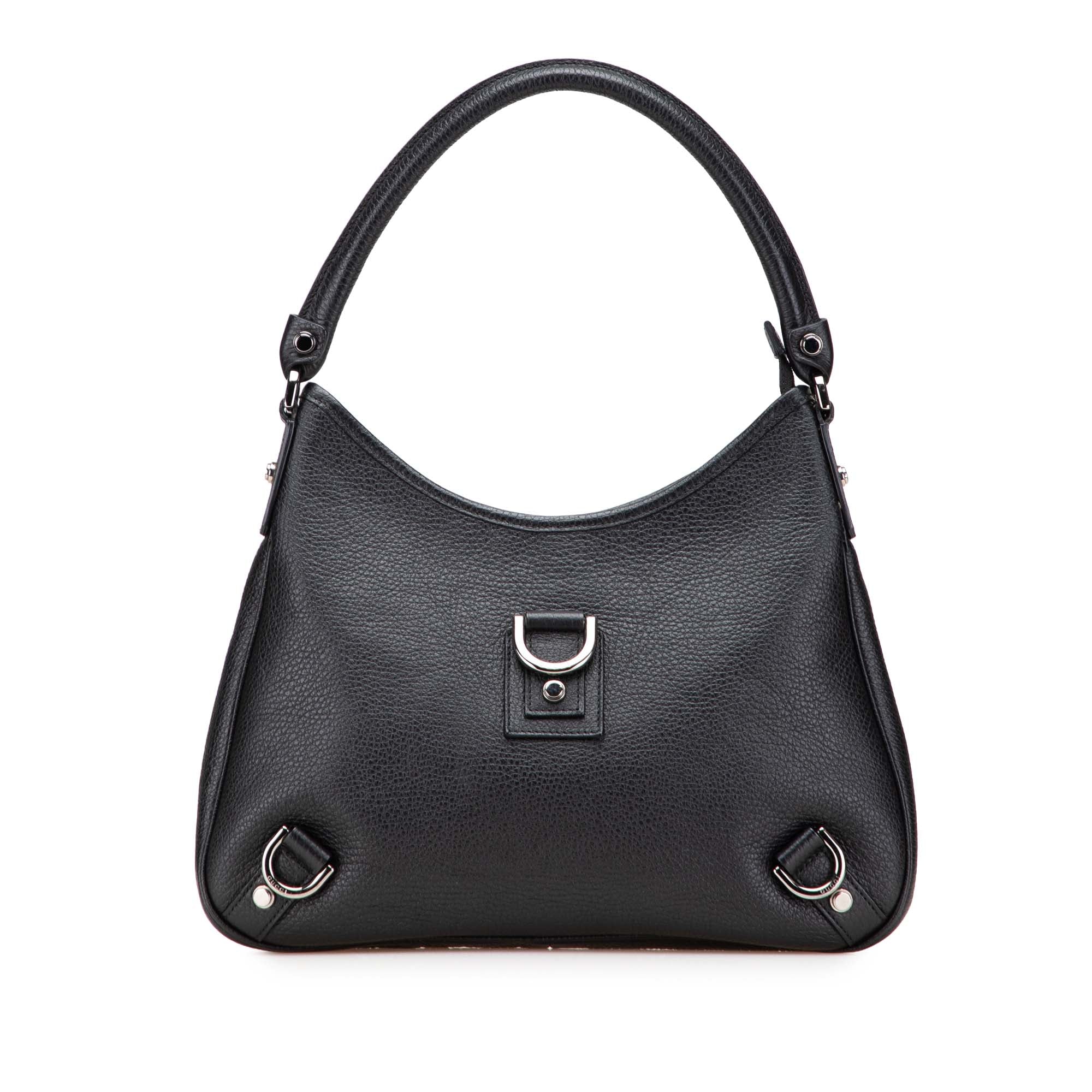 Pebbled Leather Abbey D Ring Shoulder Bag