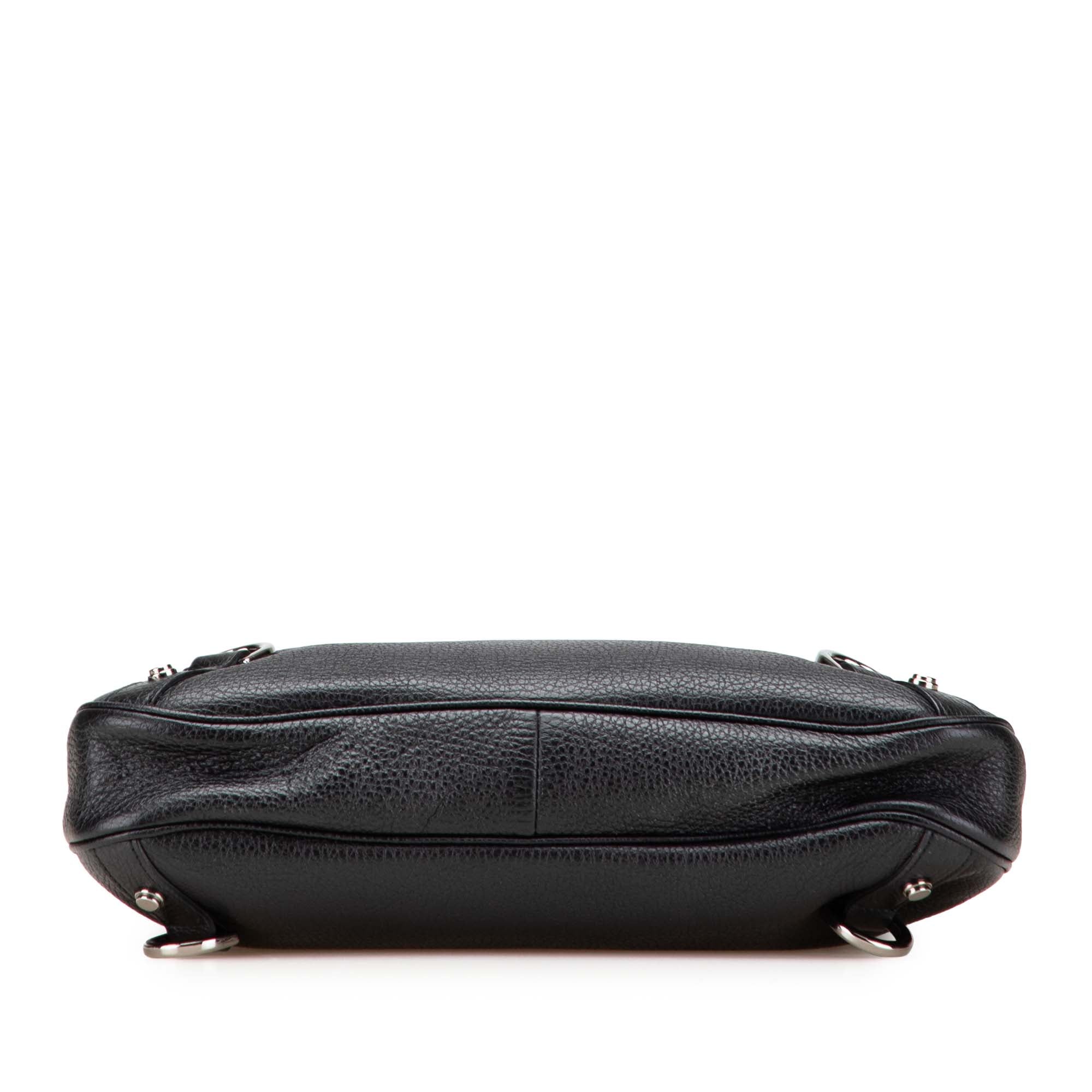 Pebbled Leather Abbey D Ring Shoulder Bag