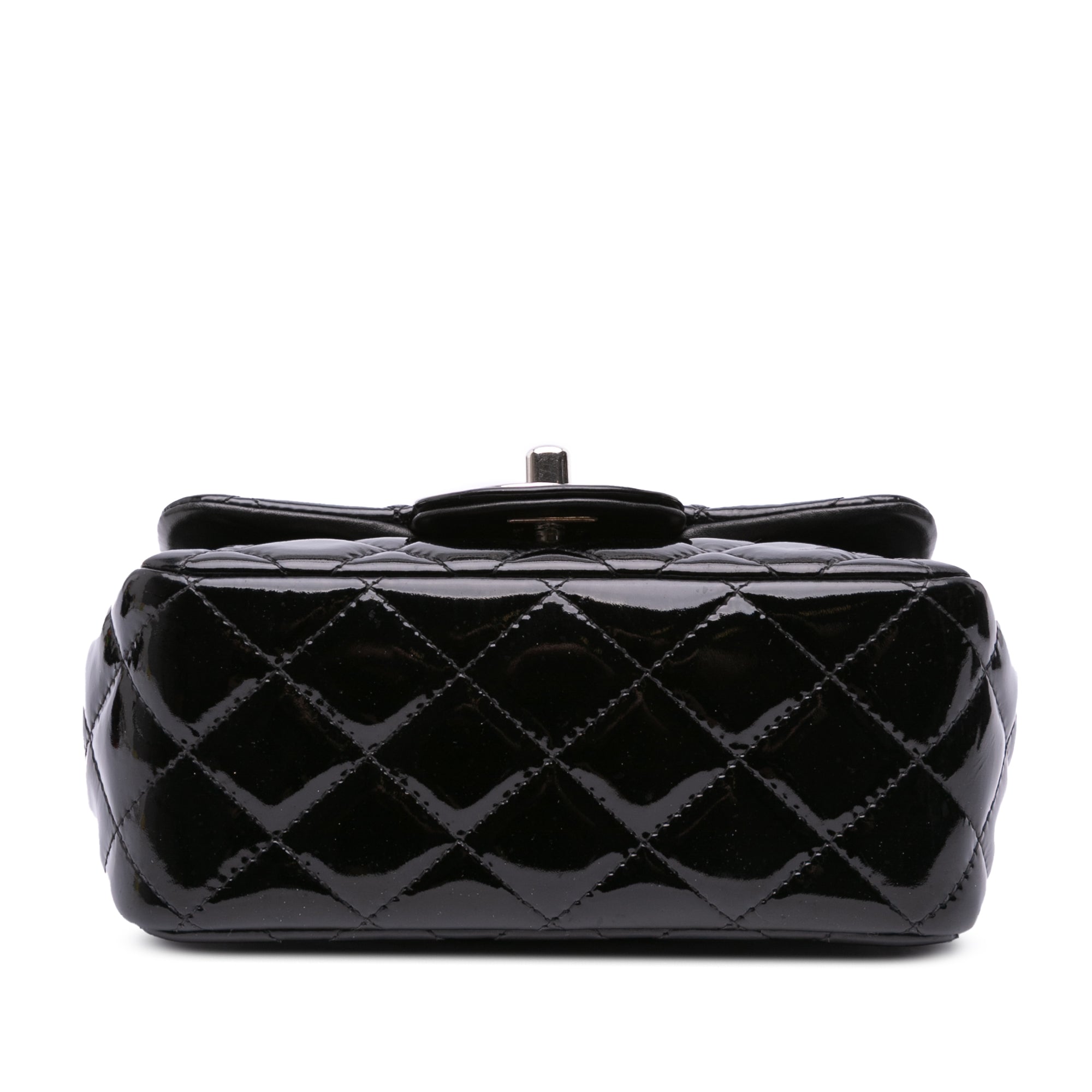 Mini Square Classic Patent Single Flap