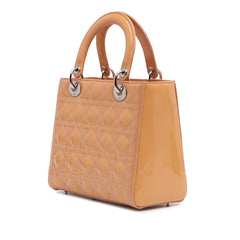 Medium Patent Cannage Lady Dior