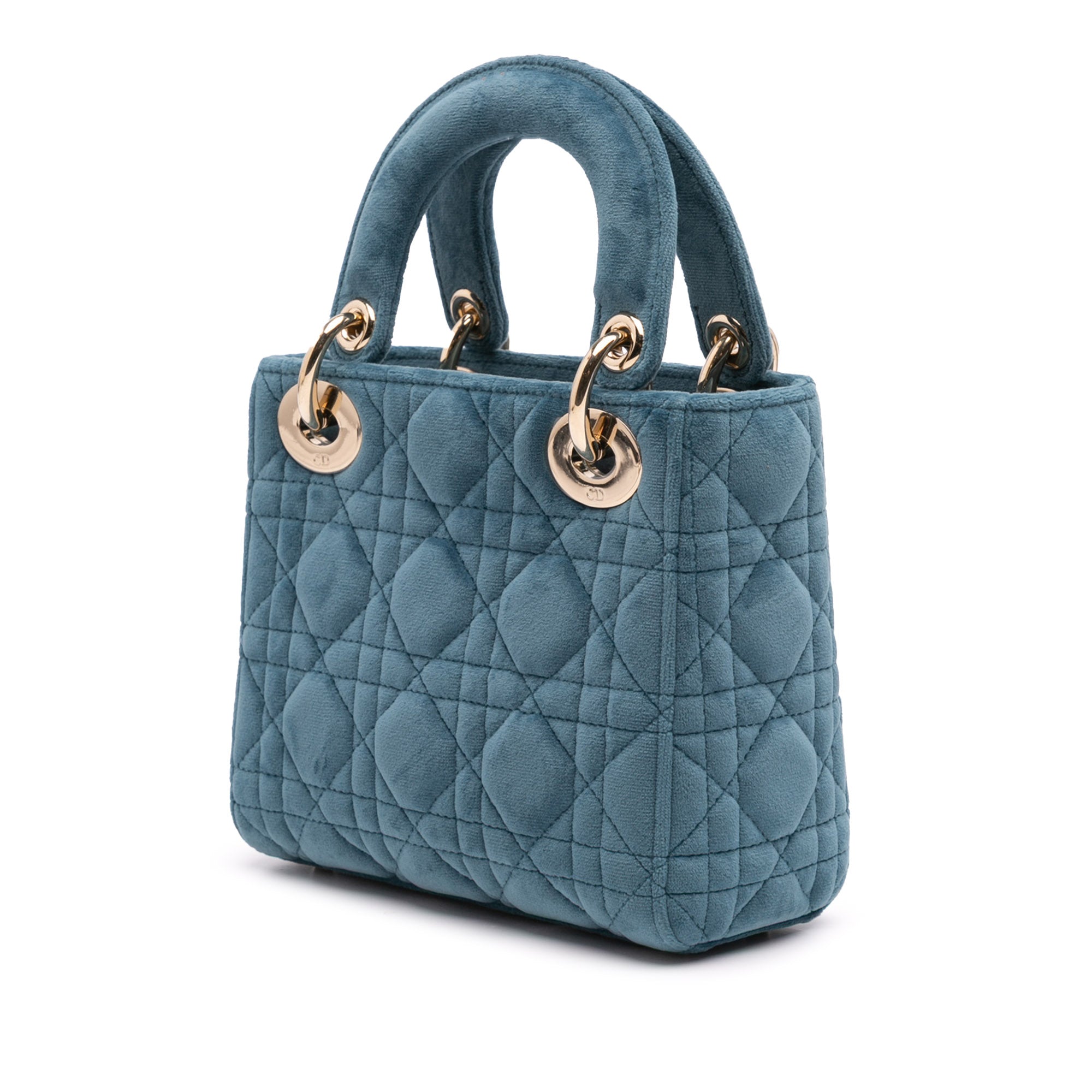 Mini Velvet Cannage Lady Dior