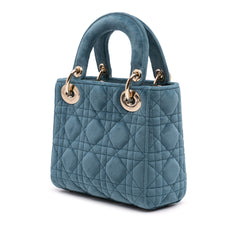 Mini Velvet Cannage Lady Dior