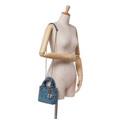 Mini Velvet Cannage Lady Dior
