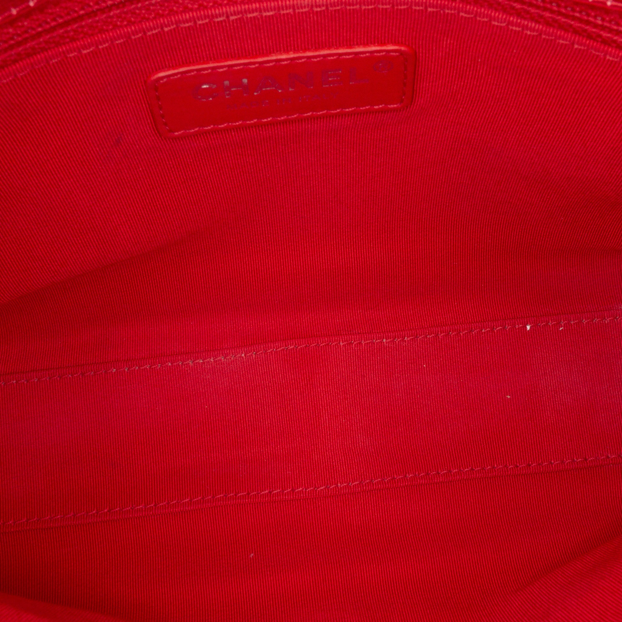 CC Quilted Crumpled Calfskin and Grosgrain Flap