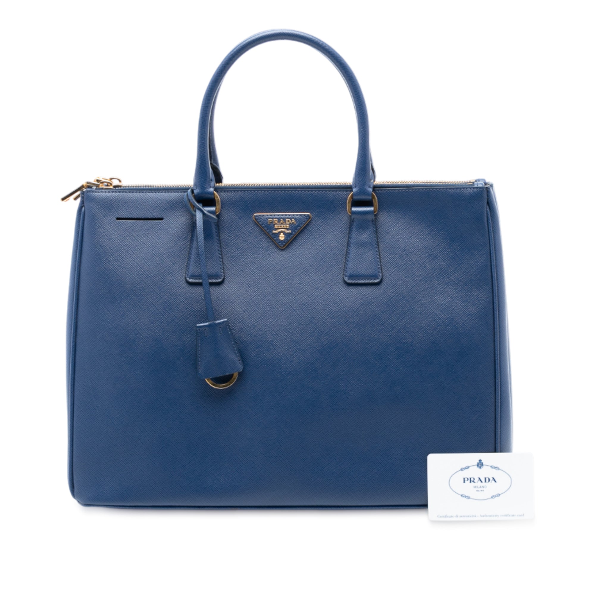 Large Saffiano Lux Galleria Double Zip Tote