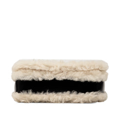 Small Shearling Trimmed Coated Canvas Lola Crossbody