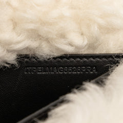 Small Shearling Trimmed Coated Canvas Lola Crossbody