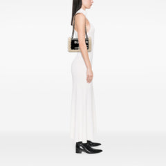 Small Shearling Trimmed Coated Canvas Lola Crossbody