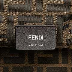 Small Fendi First Leather and Suede Striped Crossbody