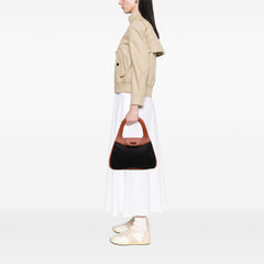 Canvas Bamboo Handbag