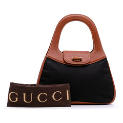 Canvas Bamboo Handbag