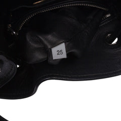City Calf Drawstring Bucket Bag