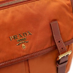 Tessuto Zip Double Buckle Messenger Bag