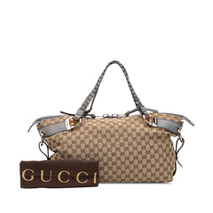 Medium GG Canvas Bamboo Bar Tote